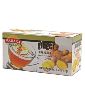 Tea Ginger Herbal filter bags "Baraka" 25 Cts * 12